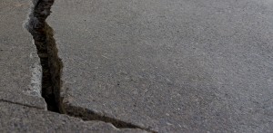 Damaged concrete slab in need of foundation repair